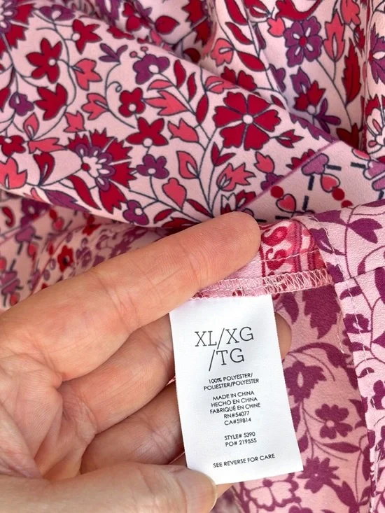 Cabi Pink Floral Tank Top XL Adjustable Straps Boho Lightweight Blouse - Picture 8 of 10